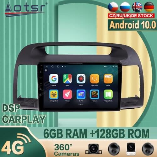 128GB Android Car radio Player GPS Navigation For Toyota Camry 5 2001+ 360 camera Auto Stereo 2din Multimedia Video DSP carplay