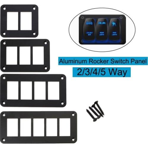 2/3/4/5 Way Car Rocker Switch Panel Housing Holder Aluminum For Carling Boat Type Auto Parts Switches Parts Accessories