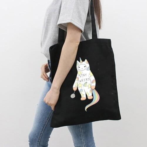 Large Capacity Canvas Tote Shoulder Bag Fabric Reusable Cute Shopping Bag for Girls 2020 Funny Ulzzang Beach Handbags Ladies