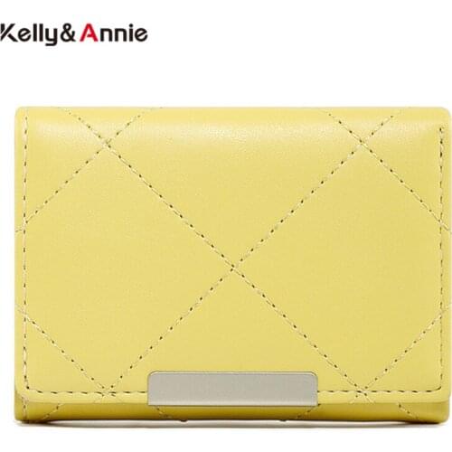 Brand Designer Thread Trifold Small Wallets For Women Card Holder Ladies Purse Fashion Pu Leather Female Wallet Womens