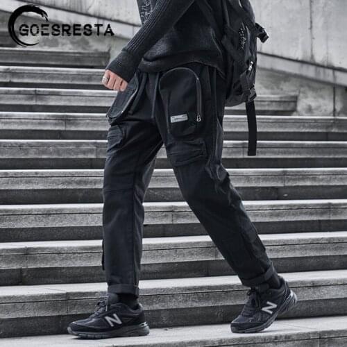 GOESRESTA Hip Hop Streetwear Cargo Pants Men Joggers Sweatpants Casual Harem Trousers Harajuku Autumn Men Pants Brand Clothing
