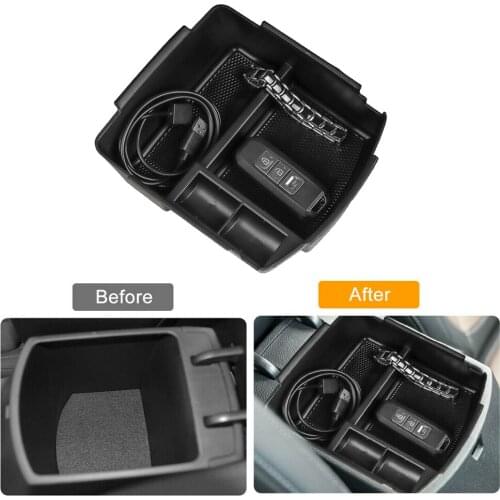 Black Storage Box ABS Accessories Box Console Interior Storage Durable