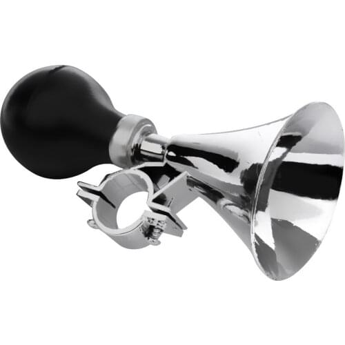 Kids Bicycle Front Basket Bowknot + Handlebar Ring Sound Horn Bell Black