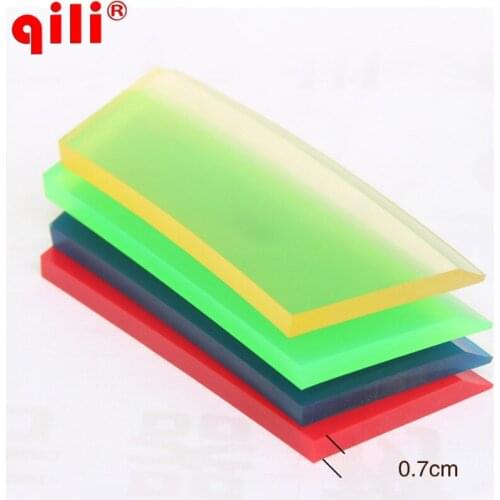 DHL 100pcs Free Qili Squeegee 13cm Width Squeegee Rubber red/blue/green/Transparent color Squeegee Rubber
