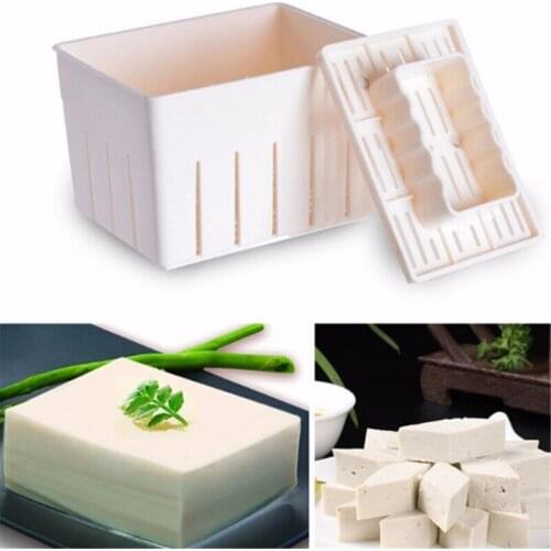Home DIY Plastic Tofu Press Mould Homemade Tofu Mold Soybean Curd Tofu Making Mold With Cheese Cloth Kitchen Cooking Tool Kit