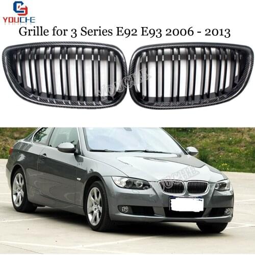E92 E93 ABS Carbon Fiber Grille For BMW 3 Series E92 E93 2006 - 2013 Coupe Cabriolet Front Bumper Replacement Grill Mesh