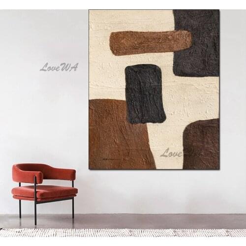 Geometric Abstract Painting Full Texture Hand-painted Paintings On Canvas Wall Art Strong Contrast New Arrival Unframed Painting