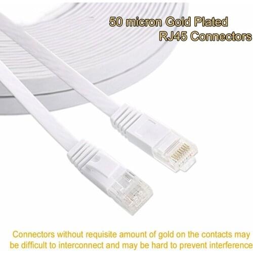 1M/2M/3M/5M/10M CAT6 Flat Ethernet Cable Cat6 RJ45 Network LAN Cable Ethernet Cable Computer UTP Patch Cord for Router