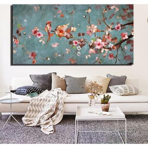 Plum Blossom Canvas Paintings For Living Room Wall Classical Flowers Wall Art Pictures Large Size Posters And Prints Home Decor