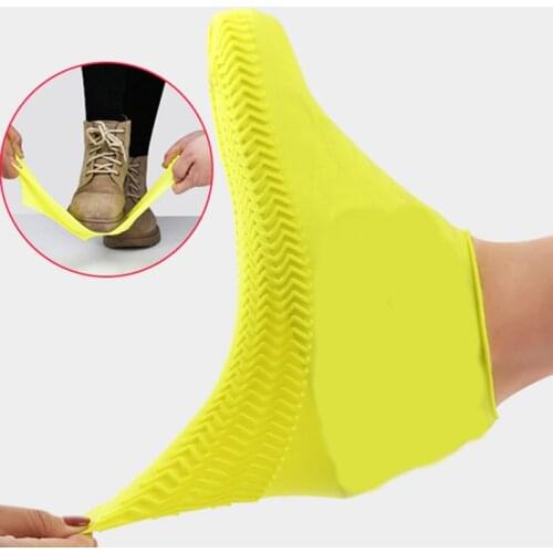 Classic Silicone Shoe Covers Reusable Waterproof Rain Boot Covers Women Men Non-slip Shoe Protector Thickened Outdoor Overshoes
