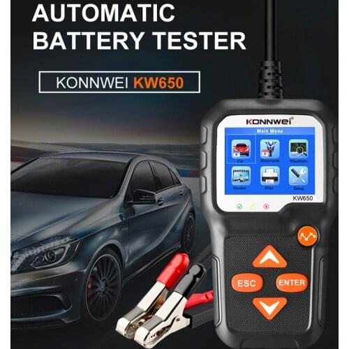KONNWEI KW650 6V-12V Original Motorcycle Car Battery Tester Automotive Diagnostic Professional Scanner Tool Fualt Code Reader