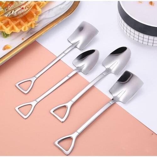 Stainless Steel Watermelon Shovel Custom Logo Shovel Spoon Childrens Tableware Coffee Ice Cream Spoon 1PCS