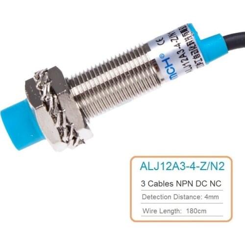 M12 Inductive Proximity Sensor Switch 3 Cables NPN DC NC Detection Switch ALJ12A3-4-Z/N2