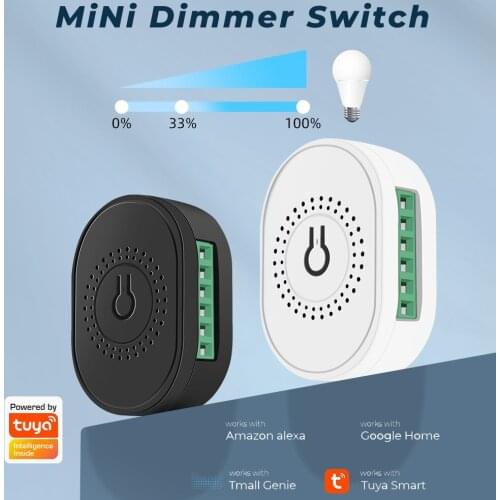 Mini WiFi Dimming On-Off Breaker Dimmer Controller Dimmable Switch Module Remote Switch Controller for Voice Assistants