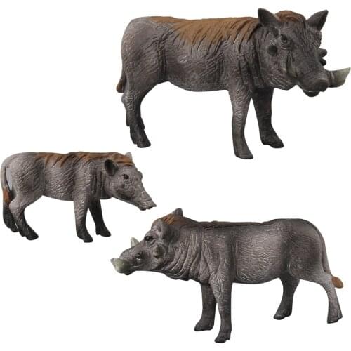 3pcs/set Animal Model Toy Wild Boar Animal Toy Model Simulation Pendulum Kids Educational Toy for Children Gift