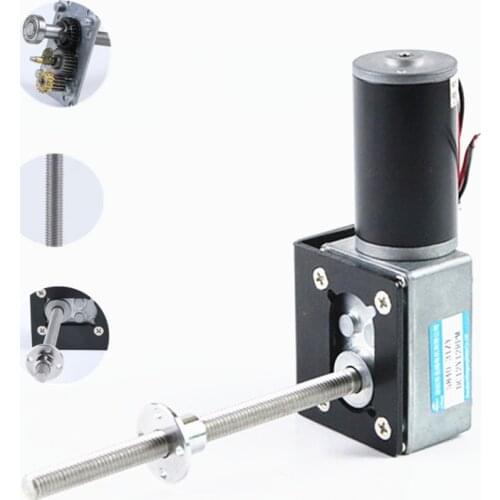 31MM Worm DC Gear Motor 12V 24V 31ZY5840 Threaded screw Long shaft Adjustable speed Motor