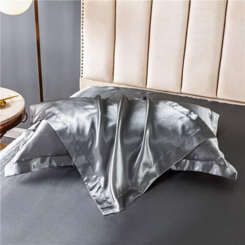 Imitation Silk Pillowcase Luxury Household Goods Pillowcase Solid Color Pillow Cover