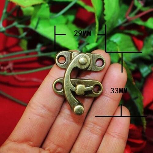 Wholesale Box Suitcase Left Toggle Latch Buckles Bronze Tone,Antique Lock,Zinc Alloy Wooden Box Lock,29*33mm,100Sets