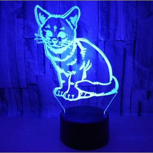 Popular Creative Gift 3d Led Night Lamp Colorful Usb 3d Visual Table Lamp Desk Table Learning Bed Lights Designer Lamps