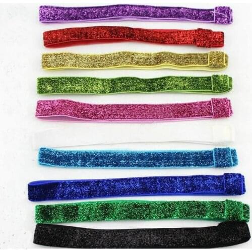 10 pcs/lot Glitter Headband Elastic HairBand Fashion Hair Headband Vintage Hair Accessory Headwear DIY Hair Ribbon Head wrap