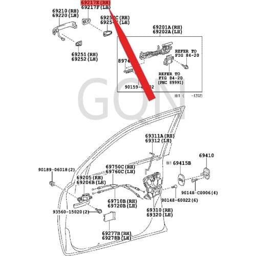 Right front door outer handle cover 2007-Toy ota LAN DCR UIS ER front door outer handle cover RH outer handle cover