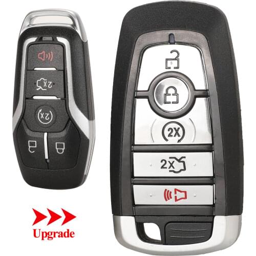 Jingyuqin Remote Upgrade Car Key Fob Shell For Ford Focus Mondeo EDGE Taurus Mustang Equinox Ecosport Escort Everest 5 BTNS