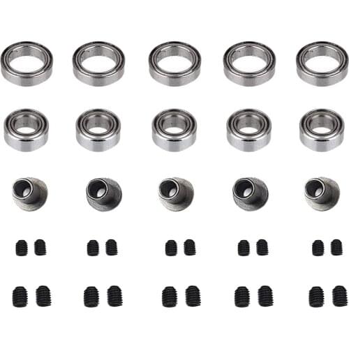 Ball Bearing 10x15x4mm 5x10x4mm 5PCS Bushing 10PCS M3 Jimmy Screw 10PCS M4 Jimmy Screw For Kyosho HSP Redcat RC Model Car