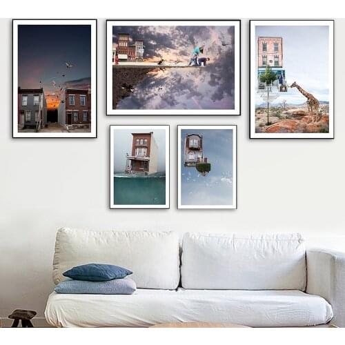 Modern Underwater World Abstract Sci-Fi Wall Art Canvas Painting Picture Posters and Prints Gallery Kids Living Room Home Decor