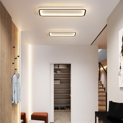 Modern LED Ceiling Lamp Long Strip Rectangular Bedroom Aisle Corridor Balcony Entrance chandelier Lights Surface Mounted Lamp