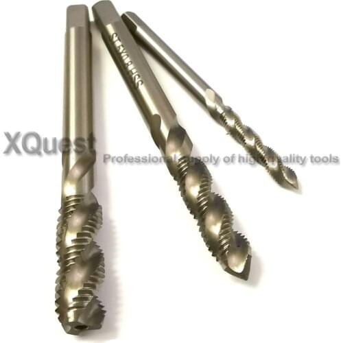 XQuest HSS ST Screw Thread Insert Spiral Flute Tap M2 M2.5 M3 M4 M5 M6 M8 Machine STI Spiral Taps M10 M12 M14 M16 M18 M20