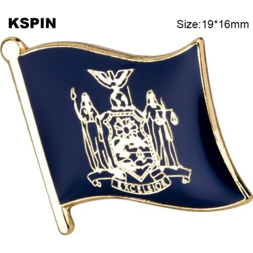 U.S.A New York Flag Badge Flag Brooch National Flag Lapel Pin International Travel Pins
