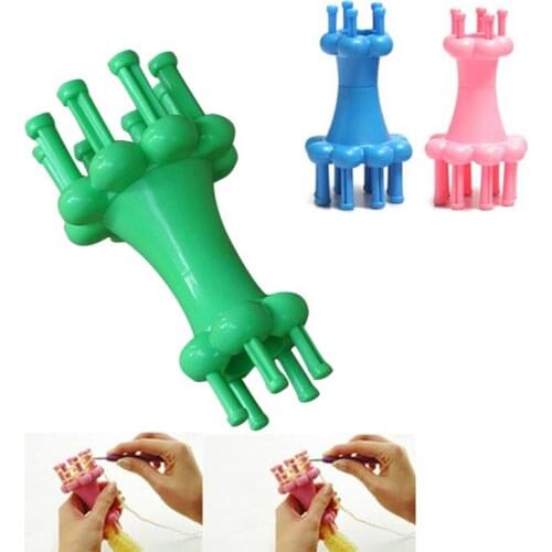 1 Set Simple knitter DIY Weaving Tool Hook Crochet Alternative Flower Arranger Spool Loom Knitter Knitting Doll hand Craft Tool