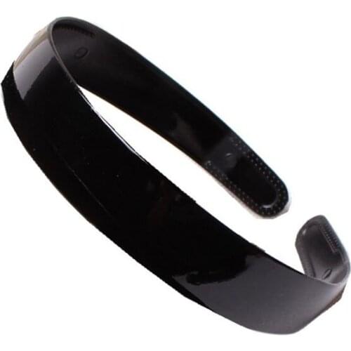 10 Pcs DIY Smooth Board Black Wide Headband Plastic Head Buckle with Teeth Headband Women Girls Headwear Hair Accessories