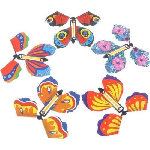 10pcs New Magic Butterfly Flying Butterfly With Card Toy With Empty Hands Solar Butterfly Wedding Magic Props Magic Tricks