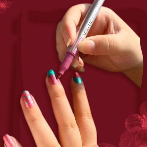 12 Colors Acrylic Paint Marker Pen for Ceramic Rock Glass Porcelain Mug Wood Canvas Painting Marking