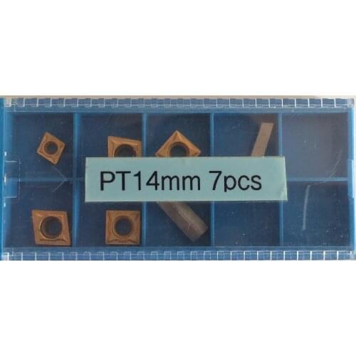 14mm 7pcs/set tincoated Insert for 14mm tincoated indexable carbide cutter tool set, turning tool set