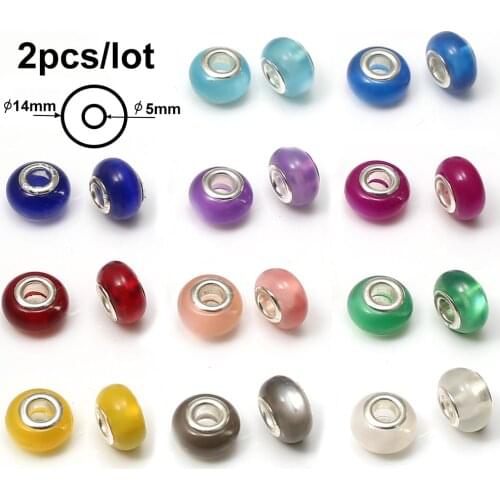 2Pcs/lot New 11 Colors Smooth Round Beads DIY Brands Bracelets Accessories beaded Bracelets & Bangles Beads Charms Jewelry Gift