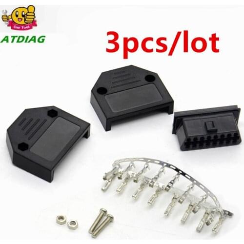3pcs OBD Male Plug OBD2 16Pin Connector OBD II Adaptor OBDII Connector J1962f OBD2 Connector 1962 in stock Free Shipping