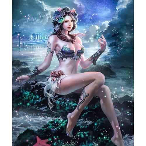 5D DIY square round Diamond Painting Beautiful elf Cross Stitch Diamond Embroidery Pattern Rhinestone Home Decor J0937