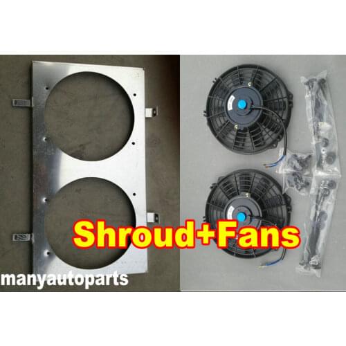 For NISSAN SILVIA S13 CA18DET Turbo aluminum radiator shroud and fans