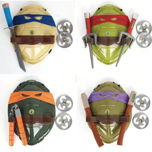 Anime Movie Cartoon Ninja Toys Action Figure Turtles Armor Weapons Leo Raph Mikey DonFigure Cosplay Shell Props For Kids Gift