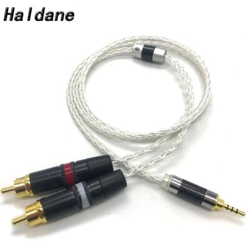 Free Shipping Haldane 2.5mm TRRS Balanced Male to 2 RCA Male Audio Adapter Cable For AK100II,AK120II,AK240, AK380,AK320,DP-X1