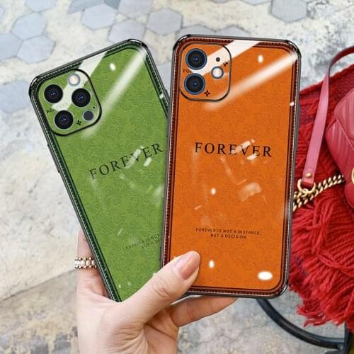 Tempered glass Case For iphone 12 pro max protection forever Retro print phone cases for iphone 12 mini pro glass shell cover