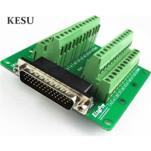 DB44 D-SUB DR-44 44 pin DR44 Male 44pin port din rail mounting Terminal block adapter converter PCB board Breakout 3 row bracket