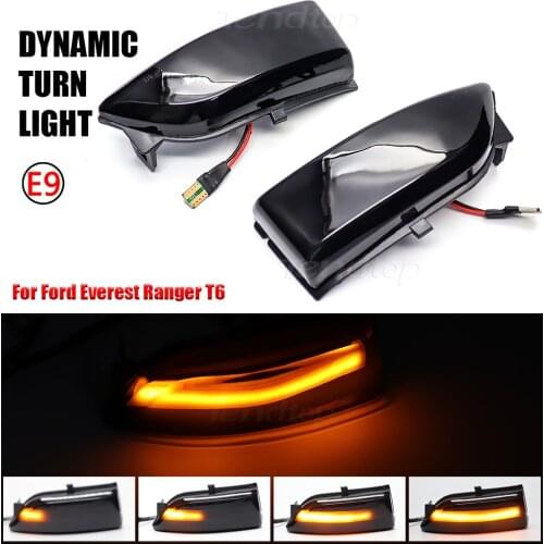 Dynamic Blinkers Turn Signal Side Mirror Light Auto Facelift Car AccessoriesFor Ford Everest 2015-2019 Ranger T6 Raptor Wildtrak
