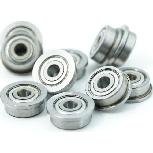 F623ZZ 3*10*4 mm ABEC-5 Desktop 3D Printer Special Flange Bushing Ball Bearing 10PCS F623 For Kossel/ Prusa i3 Parts