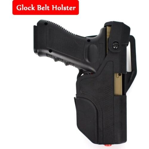 Glock Pistol Holster Quick Drop Right Hand Belt Holster Tactical Glock 17 19 22 23 31 32 Army Gun Airsoft Air Gun Waist Holster