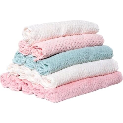 Coral Velet Oil-Free Water Absorbent Wool Free Household Kitchen Table Dishes Clean Cloth