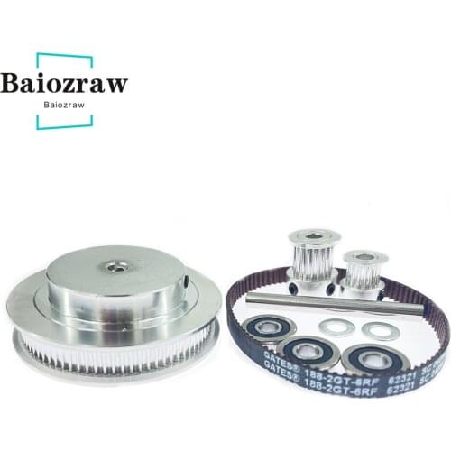 VORON 2.4 Single Z Drive Kit GT2 80T 20T 16T Width 6mm Tooth Pulley 188-2GT-6RF Belt Loop Shaft Bearing 625-2RS Motion Parts