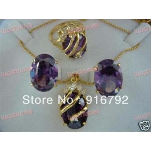 Set of stone Necklace Pendant Earring Ring